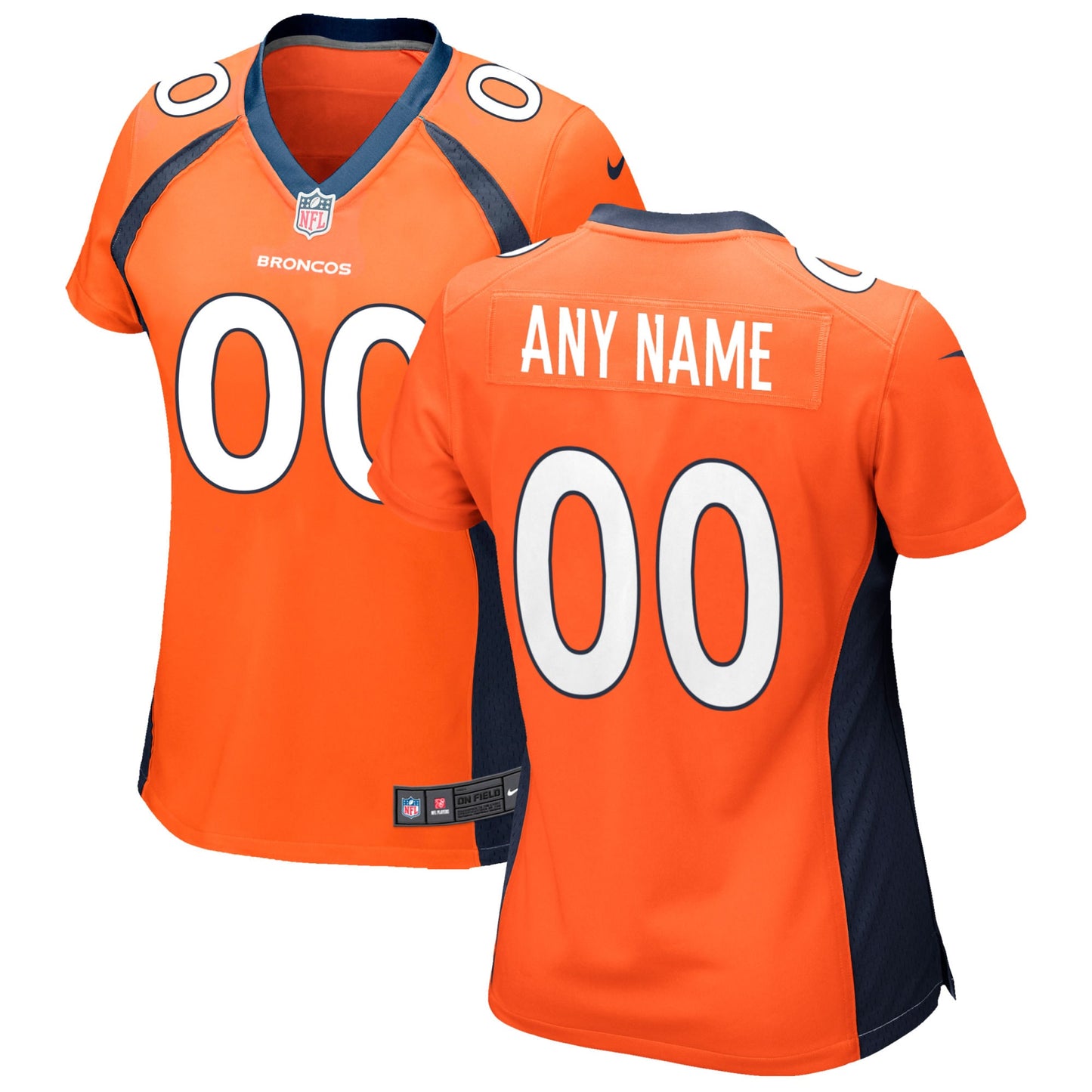 Denver Broncos Nike Women's Custom Game Jersey - Orange
