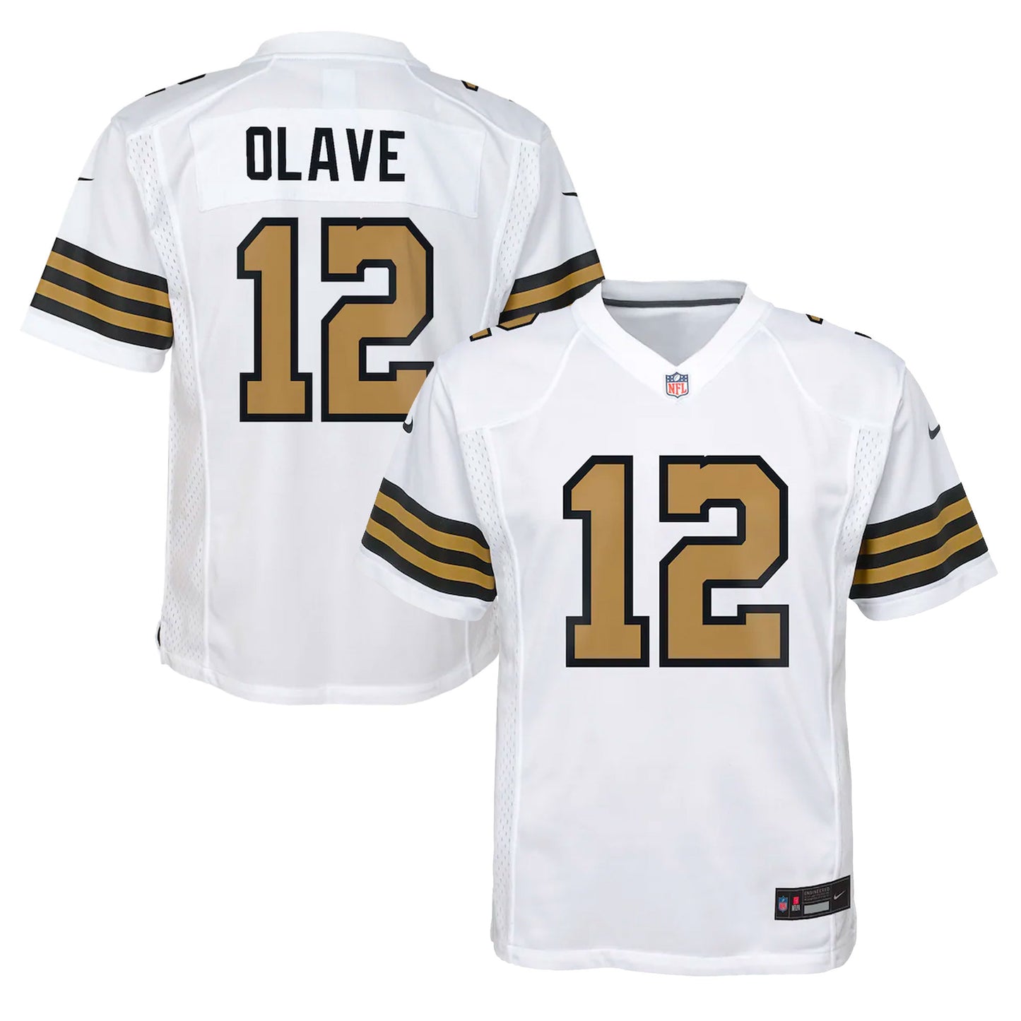 Chris Olave New Orleans Saints Nike Youth Game Jersey - White