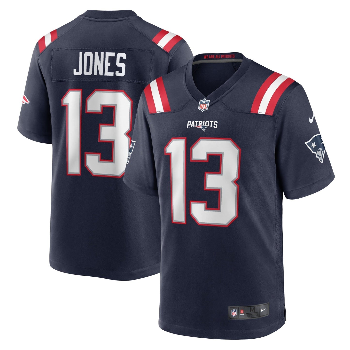 Men's Nike Jack Jones Navy New England Patriots Game Player Jersey