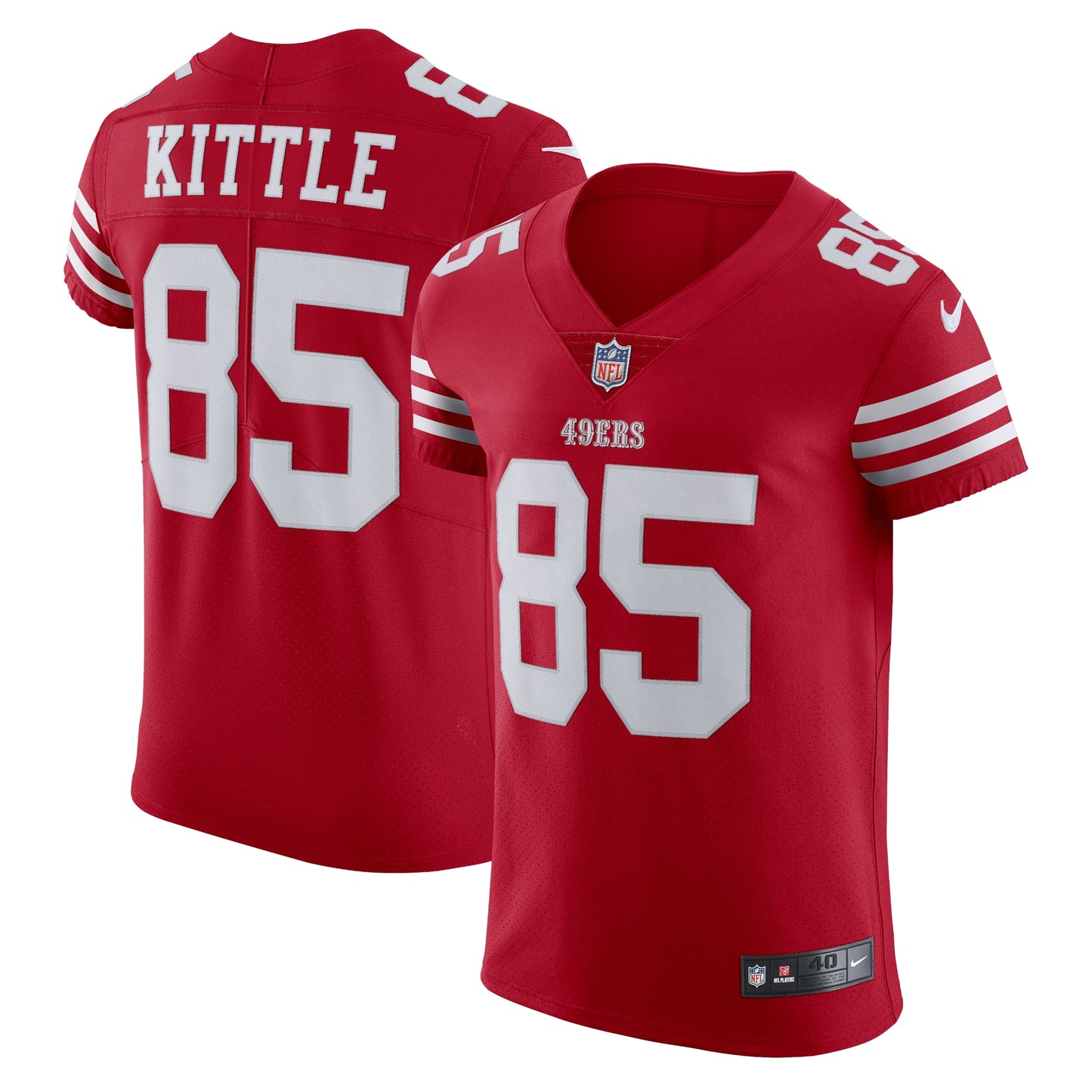 George Kittle San Francisco 49ers Nike Vapor Elite Jersey - Scarlet