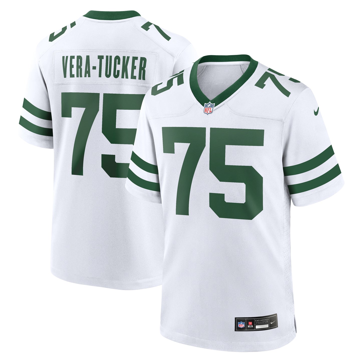 Alijah Vera-Tucker New York Jets Nike Legacy Player Game Jersey - White